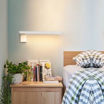 Moderne LED-L Form væglampe med Akryl Lampe Skygge Nordiske Hvid Sort Metal Væg Lampe til Indendørs Hjem Badeværelse Soveværelse Indretning