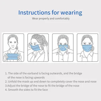 5/10/30/50/100/200 pc ' er Medicinsk Maske Disponibel Anti-forurening ansigtsmaske Ikke-vævede Filter Personlige Munden Kirurgiske Masker