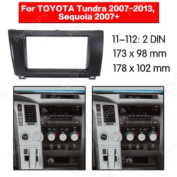 2 din Bil Radio stereo kit For TOYOTA Tundra 2007-2013 Sequoia 2007+ installation facia dash Outter Ramme Bezel Panel Adapter