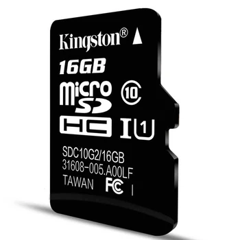 Kingston Microsd 8gb, 16gb, 32gb, 64gb 128gb 256 gb Hukommelse Kort Klasse 10 SDHC-hukommelseskort Med Kort Adapter/Reader til iphone&Laptop