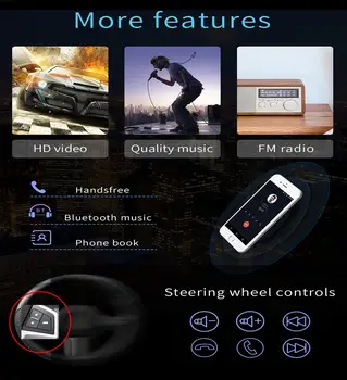 ESSGOO Android 9.1 Bil radio 2 Din Multimedie-Afspiller autoradio Stereo GPS-KORT, Bluetooth Til Volkswagen Nissan, Hyundai Kia toyota