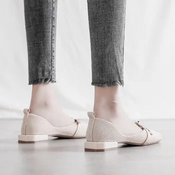 Bue enkelt sko kvindelige 2020 flade sko kvindelige koreanske version af nettet røde stor kode ærter sko lavvandede munden fe sko