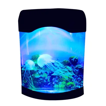 Mini Akvarium Jellyfish Lampen Nat Home Decor USB-Tilslutning Farve Skiftende Soveværelse Elektriske Kunstige Fisk Tank LED-Belysning