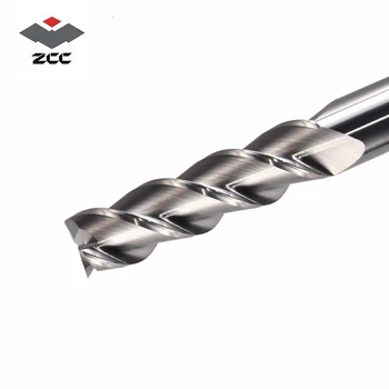 2stk/masse ZCCCT AL-3E AL-3EL solidt hårdmetal endefræsere 3 fløjte firkantet hoved fræseren aluminium cutter cutter profil