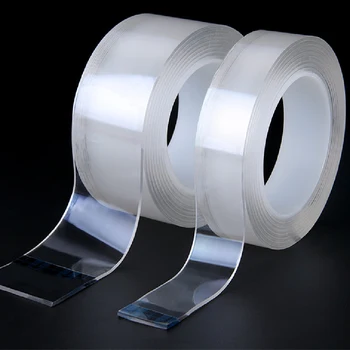 3M/5M Nano Problemfri Tape 1MM Tyk dobbeltklæbende Tape Genanvendelige Vandtæt Gennemsigtigt Klistermærke Til Badeværelse Køkkenvask Tryk