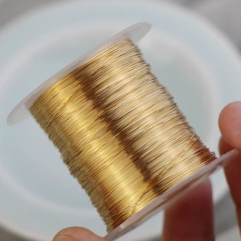 Icnway 1m En Masse Importerede 14K Guld Fyldt Lys Guld Semi-hard Wire DIY Håndlavede Smykker Bogstaver Tilbehør Winding