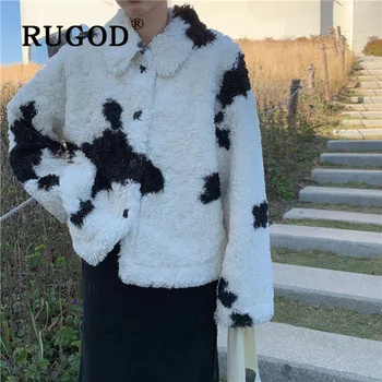 2020 kvinders pels koreansk stil Ko mønster søde Lam uld jakke til damer sød beskåret jakke