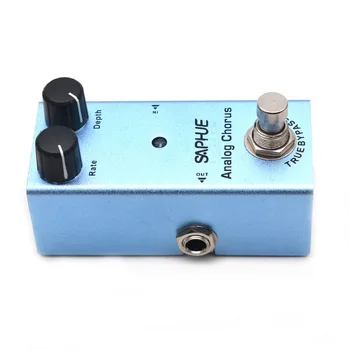 SAPHUE Elektrisk Guitar Analog Chorus Pedal Sats/Depth-Effekt-Pedal Mini Enkelt Type DC 9V True Bypass
