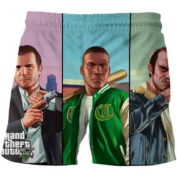 Børn Grand Theft Auto Spil GTA 5 Drenge, Sommer shorts Cool GTA5 Kids SPORT BUKSER Farverige 3D-Print shorts Sjove Korte Bukser