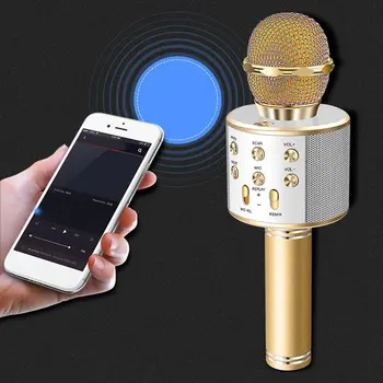 Bluetooth KTV Wireless Karaoke Håndholdte Mikrofon, USB-Afspiller Mikrofon Højttaler Bærbare Jul Fødselsdag Home Party HOT