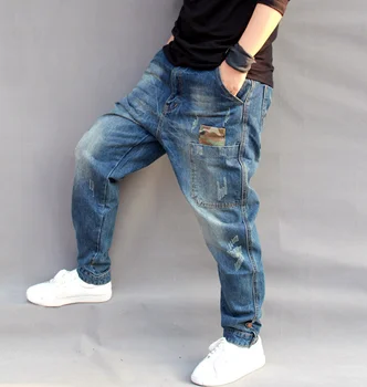 Mænd Baggy Jeans harem bukser Herre Mode Hip Hop Løs Street Harlan Jeans Denim Bukser Joggere Mænds Bunde Plus Størrelse XXXL