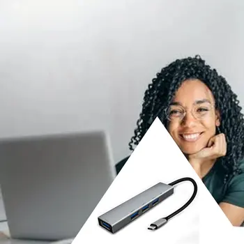 USB-C Type C til USB 3.0-4-Port Hub-Adapter USB-C Aluminium Slank Thunderbolt-USB-Konverter Til Macbook Pro