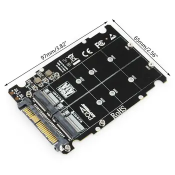 M. 2 SSD til U. 2 Adapter 2in1 M. 2 NVMe og SATA-Bus SSD til PCI-e U. 2 SFF-8639 PCIe-Adapter M2 Converter til Desktop
