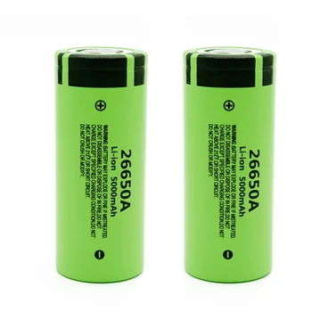 GTF Oprindelige 3,7 V 5000mAh Batteri Til Panasonic 26650A Høj Kapacitet 26650 Li-ion Genopladelige Batterier til LED lommelygte
