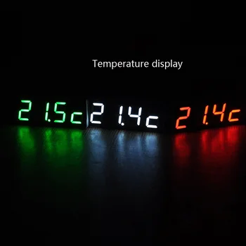 4 Bits Digital DIY kit LED Elektronisk Ur Microcontroller LED Digitalt Ur Termometer MCU Spænding temperatur tid