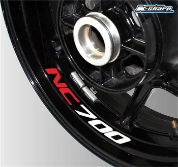 Motorcykel mærkat vandtæt dekorative hjul stripe logo med reflekterende MOTO indre ring decal til Honda NC700 nc 700