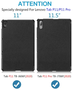Læder taske Til Lenovo Fanen P11/P11 Pro TB-XJ606F/XJ706F 11.5 tommer Malet Mønster Tablet Tilfælde Fold Stå Tilbage Sag Fundas Sag