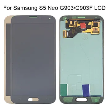 AMOLED LCD-S5 Neo G903 G903F Vise Testet Arbejder Touch Screen Montering Til Samsung S5 Neo-LCD-Display Med Galaxy Værktøjer