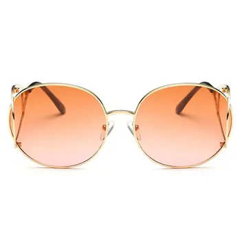 2017 Ny Luksus Kvinder Solbriller Mærke Oval Vintage Hældning Nuancer Mode solbriller Gafas De Sol Oculos De Sol Feminino 708R