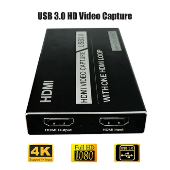 USB 3.0-Loop Out til PC Live Streaming af 4K-60Hz HDMI Video Capture-Kort Video Tuner Box Grabber Kompatibel