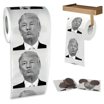 Hot Sjov Lille toiletrulle Formand Donald Trump Sjov toiletrulle Joke silkepapir hjem part forsyninger til Salg
