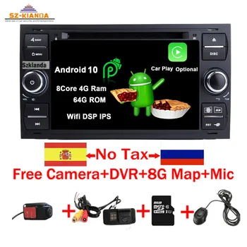 Bilen Multimedia-Afspiller Android 10.0 GPS autoradio 2 Din 7 