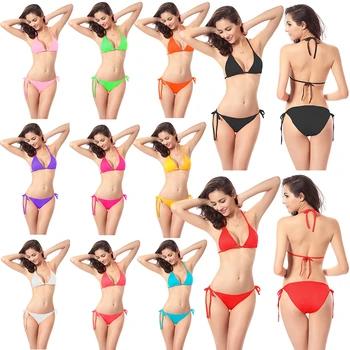 Badedragt, Bikini, multi-farvet, euro-amerikansk klassiker, Bikini DM005
