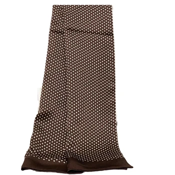 Mænd Ren Silke Lange Tørklæde Cravat Dobbelt Lag Print Mønster, Halstørklæde For Erhvervslivet