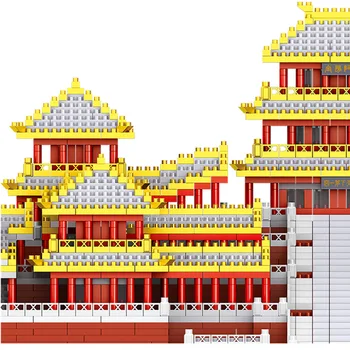 Arkitektur By Kina Bygning Epang Palace Model Byggesten Pædagogiske Mursten Kids Legetøj Jul, Fødselsdag, Gave,