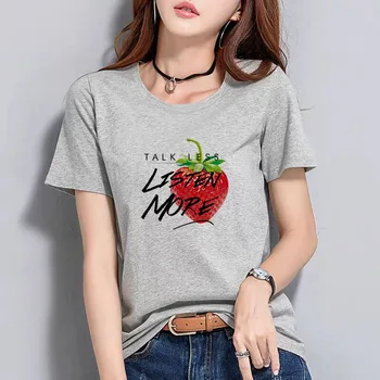 BGtomato sved Jordbær udskrivning tshirt super cool sommer top tees smuk pige t-shirt