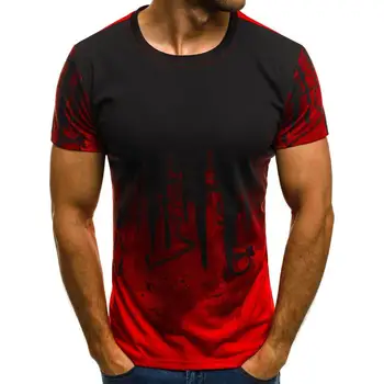 Fabrikken direkte mode sommeren mænds t-shirt hånd-malet blæk maleri udskrivning casual T-shirt, mænds tøj, t-shirt for mænd