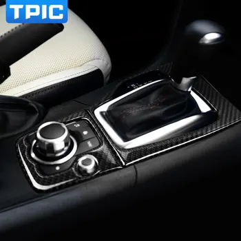 For Mazda3 Axela-2016 Bil Center Control-Gear shift panel dekorative kulfiber dækslet trim bånd indvendig 3D-klistermærke