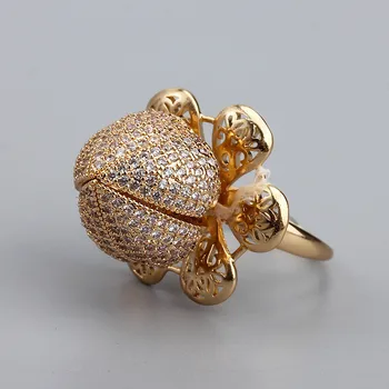 2020 Ny Rose Flower Ring for Kvinder Justerbar Guld Farve Rustfrit Stål Ring Elegante Smykker Gaver Drop Shipping