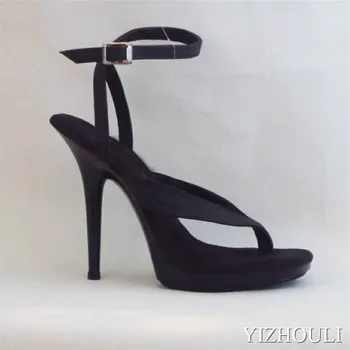 Sommeren sorte fødder nøgen stilethæle, 13 cm pole dancing sko, model fase banket sko