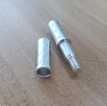 12/24pcs Pil Connecter Bueskydning ID6.2mm OD7.6mm Aluminium Pil Indsætte Pil Connecter til at Tage med ned-Pilen Aksel