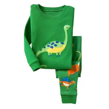 2017 Efteråret Fritid Kids Baby Dreng Piger Trykt Dinosaur Pyjamas Sæt T-shirt Nattøj Leggings Nattøj Tegnefilm Bløde Udstyr