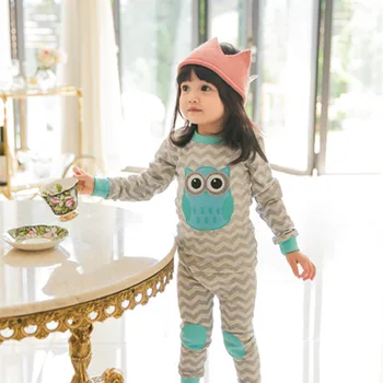 Korea Børn Totoro Træningsdragt Sæt Catoon Pyjamas Drenge og Piger Bomuld Varmt Efterår lille Barn Undertøj Sæt Tøj