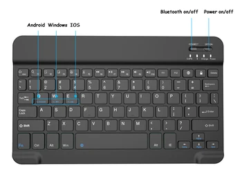 BDF Mini Bluetooth Keyboard For Ipad Telefonen, Tablet-Tasterne Genopladelige Tastatur, Android, IOS, Windows