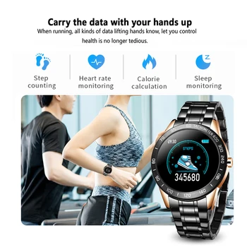 2020 Ny LIGE smart ur til mænd sport vandtæt Bluetooth-elektronisk ur Skridttæller pulsmåler Digitalt ur ur