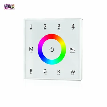 T11,T12,T13,T14 4 Zone Enkelt farve Dual color RGB RGBW vægmonteret Touch-Panel DMX Controller 100-240VAC DMX512, RF 2,4 GHz