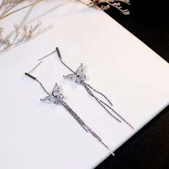 2021 Mode smykker Sommerfugl Zircon Søde Øreringe i Krystal fra Swarovskis Passer til Kvinder og til bryllupsfest