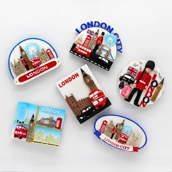 3D køleskab indsat magnetiske world tourism souvenir-kreative gaver, køleskab magneter, England London bus soldat souvenir gaver