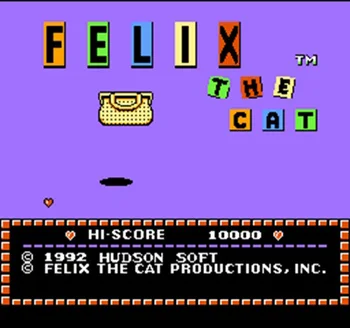 FELIX The Cat 60 Pin-Spil-Kort Til 8 Bit Subor Spil Spiller