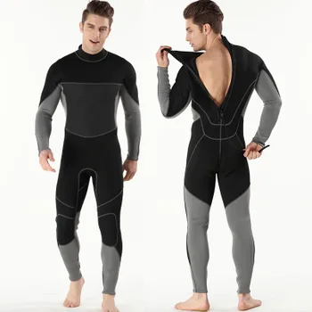 2018 3mm Neopren i et stykke dykning passer vandtæt tøj varm våddragt surfing passer til Mænd er gratis dykkerdragt