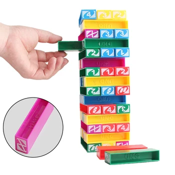 35-54-pc ' er Jenga Klassiske Spil Mini Plast Stak op Pumpe byggesten Kids Legetøj Domino Pædagogiske Spil til Børn Gave