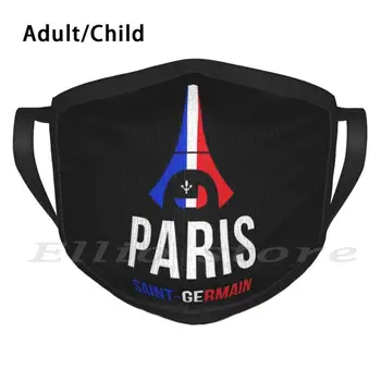 Frankrig Euro Ligaer Genanvendelige Maske Tørklæde Maske Paris Parisisk Frankrig, Paris Sg Fransk Parc Des Princes, Fodbold, Fodbold