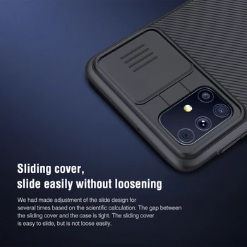 NILLKIN Tilfældet for Samsung Galaxy M31S Back cover,Kamera Beskyttelse Slide Beskytte Dække Objektivet Beskyttelse Tilbage coverfor Samsung M31S