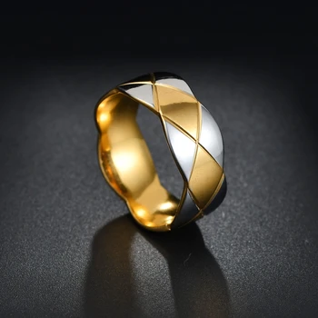 Luksus Design Ringe Til Kvinder Style Tværstriber Square Cut 4-Farve Ring Gaver Mode Smykker