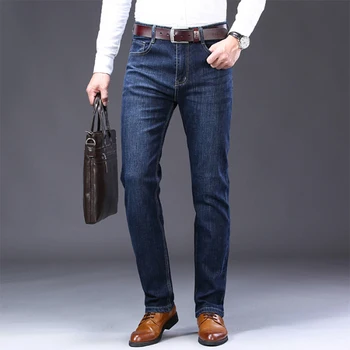 VOMINT Herre Jeans Nye Business Casual Jean Cotton Stretch mandlige bukser mand lange Lige trouserssuit Høj Kvalitet