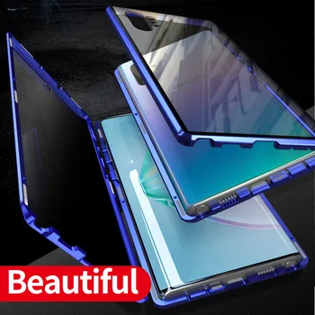 Magnetisk Anti-Spy Glas Tilfældet For Samsung S20 Ultra Plus A50 A70 Tilfældet For Samsung S8 S9 S10 Plus NOTE 8 9 10 Magnet Privatliv Dækning